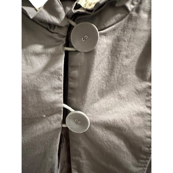 π 2/$30 π Vintage Button-Up Short Sleeve Blazer Jacket Floral Collar & Pockets - Picture 6 of 10